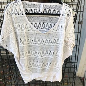 OVER SIZED CREAM TOP